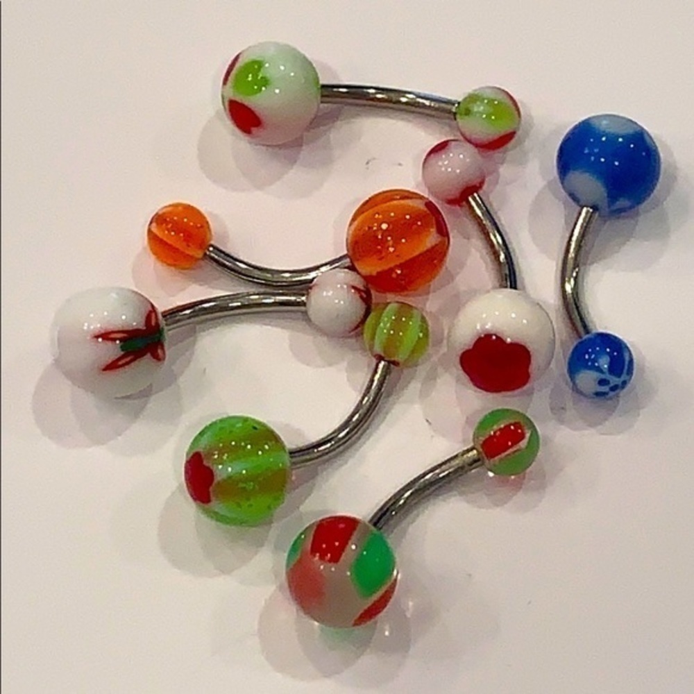 FREE w any purchase 7 pieces belly button body ring jewelry